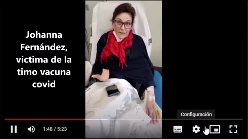 Johanna Fernández, víctima de la timo vacuna covid