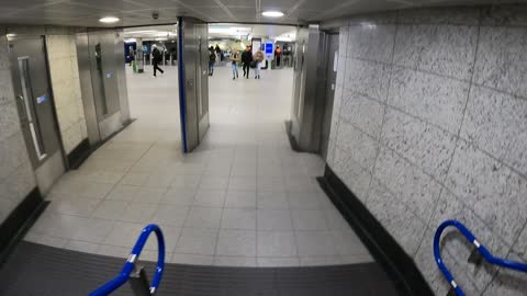 Going to the underground station London. NOV 2022