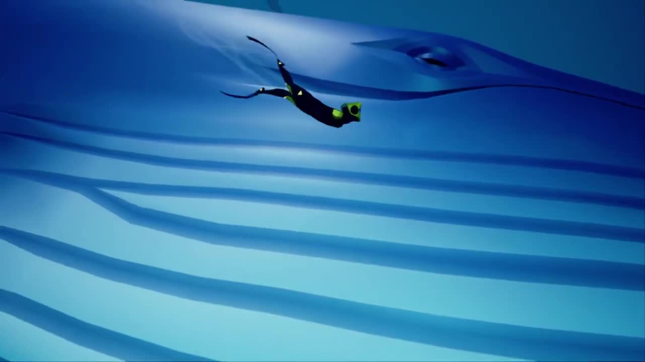 ABZU - Swimming with whales relaxing clip. My new favorite Indie game!