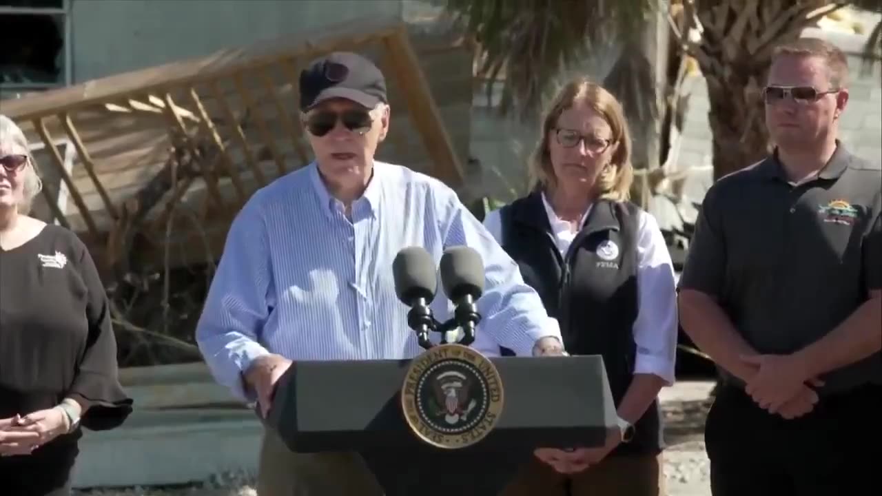 Biden says he knows how hurricane victims feel because lightning once struck his home