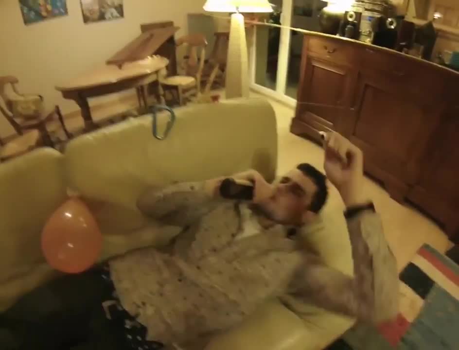 Guy Had The Smartest Set Up To Get A Beer Without Getting Off The Couch