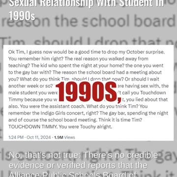 Fact Check: NO Evidence Tim Walz's School Board Met To Discuss Alleged Sexual Relationship In 1990s