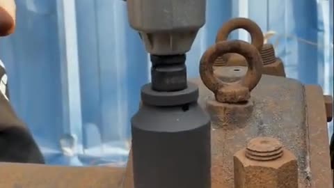 Remove rusty nut.