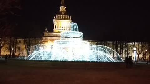 Fountain near the admiralty, Saint-Petersburg