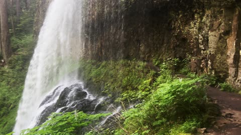 HIKING UNDER Middle North Waterfall! | Trail of Ten Falls | Silver Falls State Park | Oregon | 4K