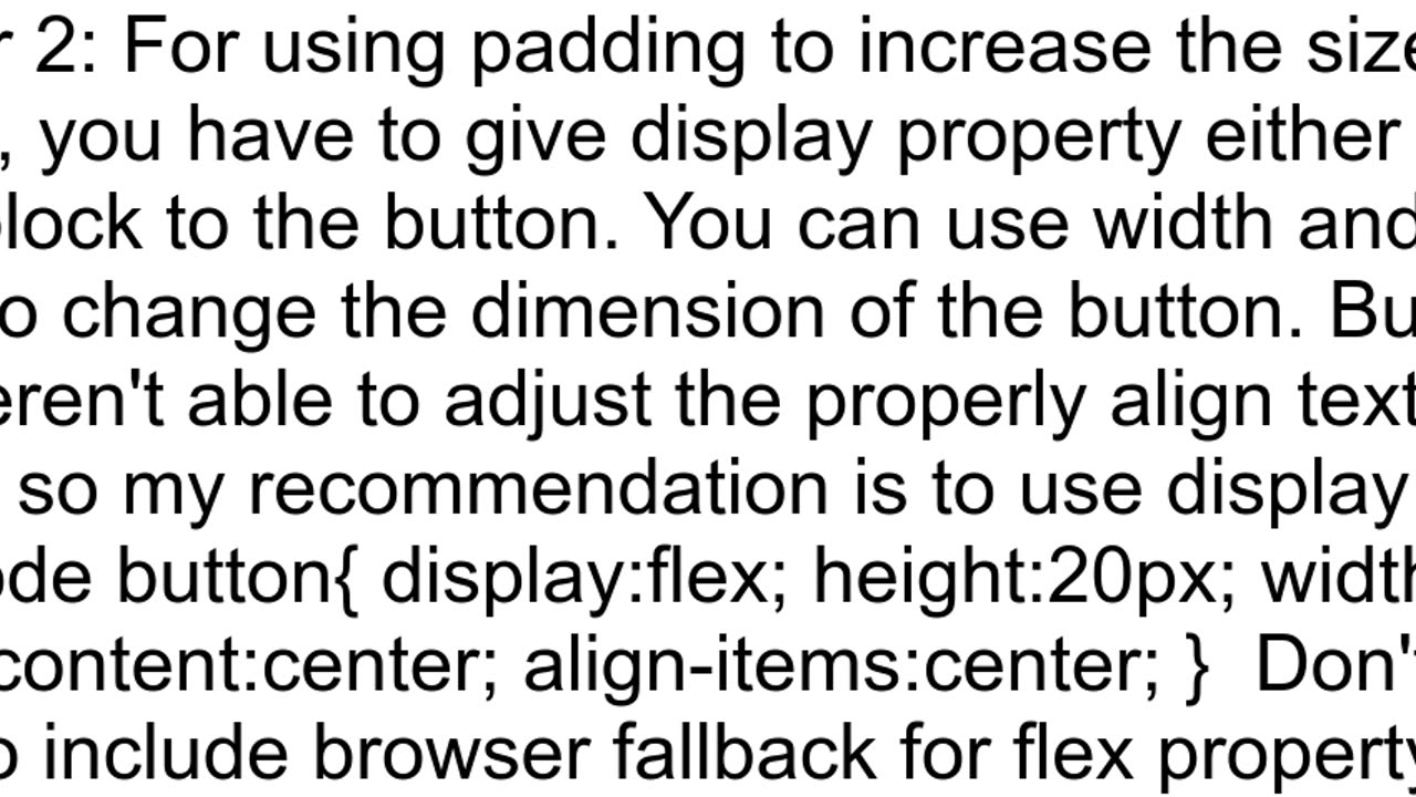 Can39t change the button size using CSS