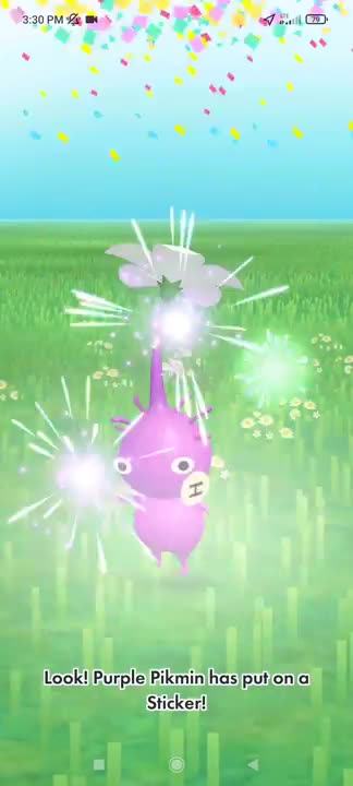 Pikmin Bloom-Purple Pikmin With Sticker