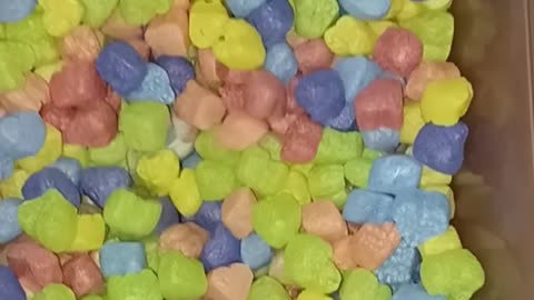 Whats cuter than a ferret hiding in heart shaped packing peanuts!!
