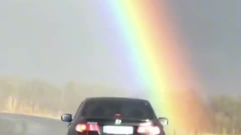 Rainbow on the road