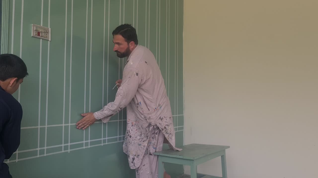 3D paint making on wall