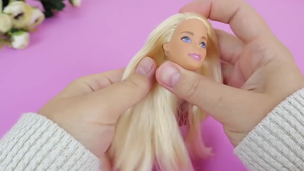 Barbie Dolls Makeover Transformation ~ DIY Miniature Ideas for Barbie ~ Wig, Dress Faceup, and More!