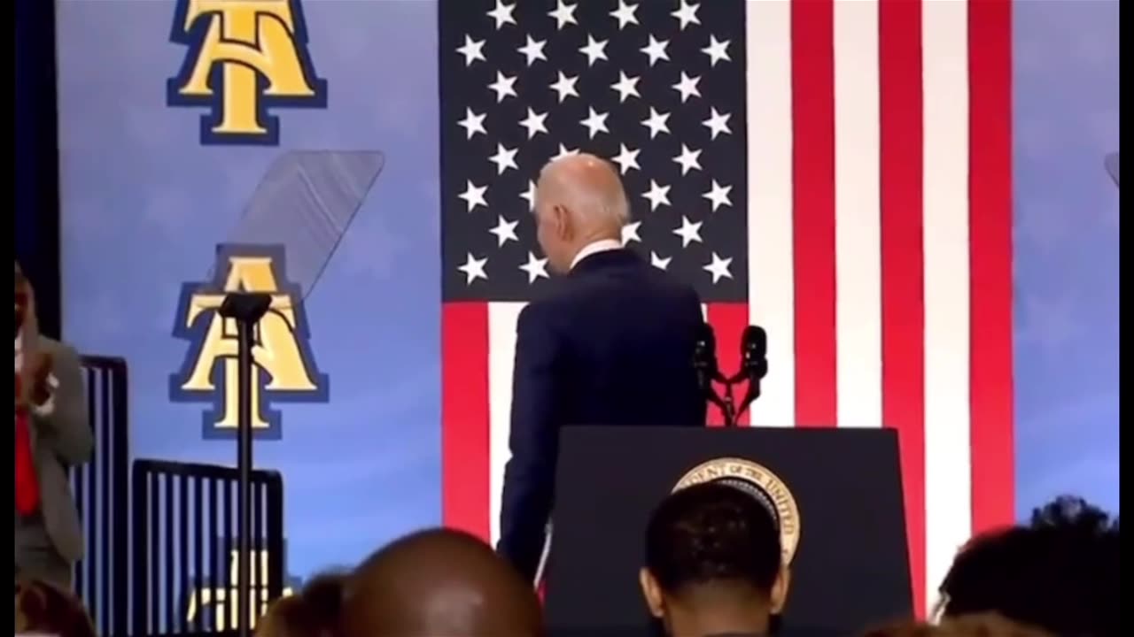Dazed and Confused Mentally Challenged Biden, Shaking Hands with a Ghost