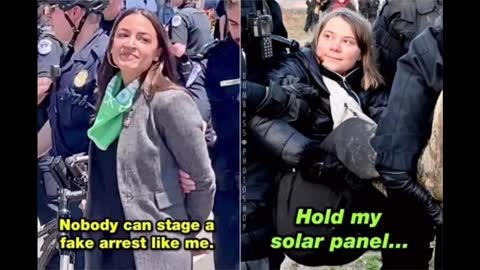 Alexandria Ocasio Cortez Arrest vs Greta Thunberg Arrest