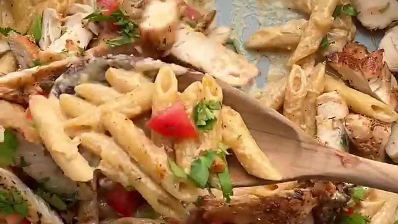Chicken pasta.