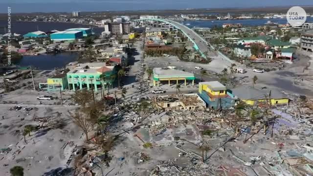 Drone footage captures Hurricane Ian's destruction in Fort Myers Beach | USA TODAY