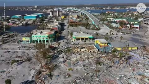 Drone footage captures Hurricane Ian's destruction in Fort Myers Beach | USA TODAY