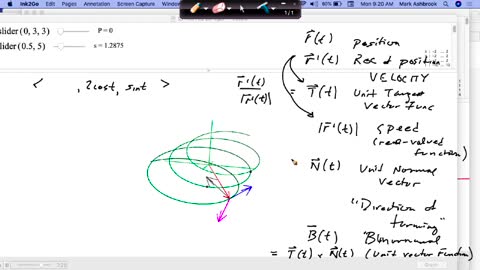 MAT 267 Mon Sep 20: Modeling Motion w Vector Functions