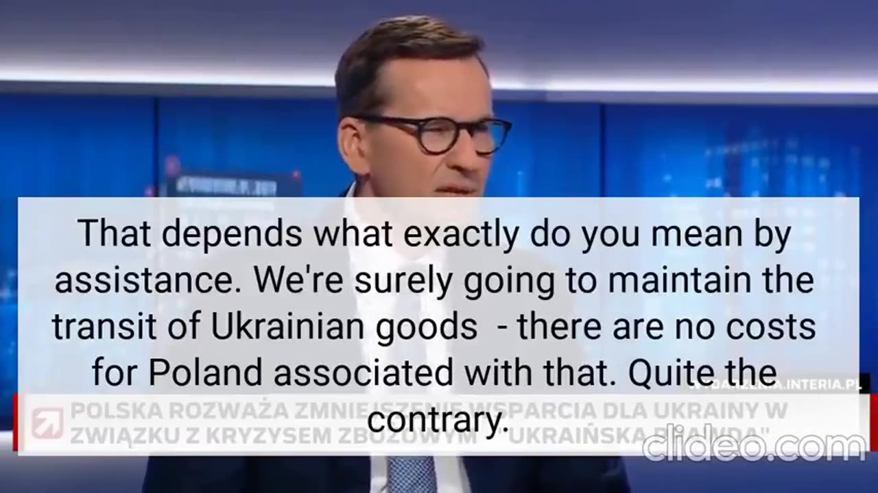 POLISH PRIME MINISTER MORAWIECKI CLARIFIES RECENT UKRAINE SPAT