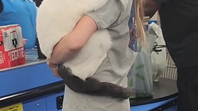 It's a kid, not a cat.