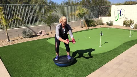 Golf Fitness Bosu Ball Balance Exercise