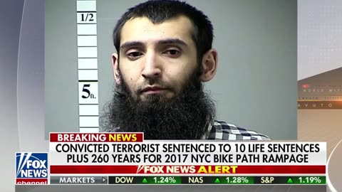 A convicted terrorist was given 10 life sentences for killing eight people on a bike path in NYC