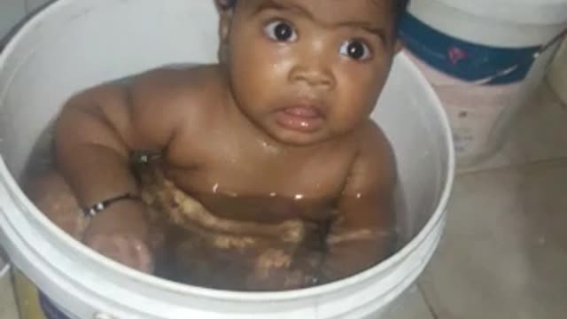 Cute child | playing in Tab's water | Hapiness child