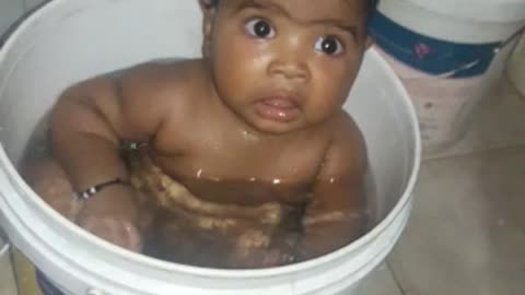 Cute child | playing in Tab's water | Hapiness child