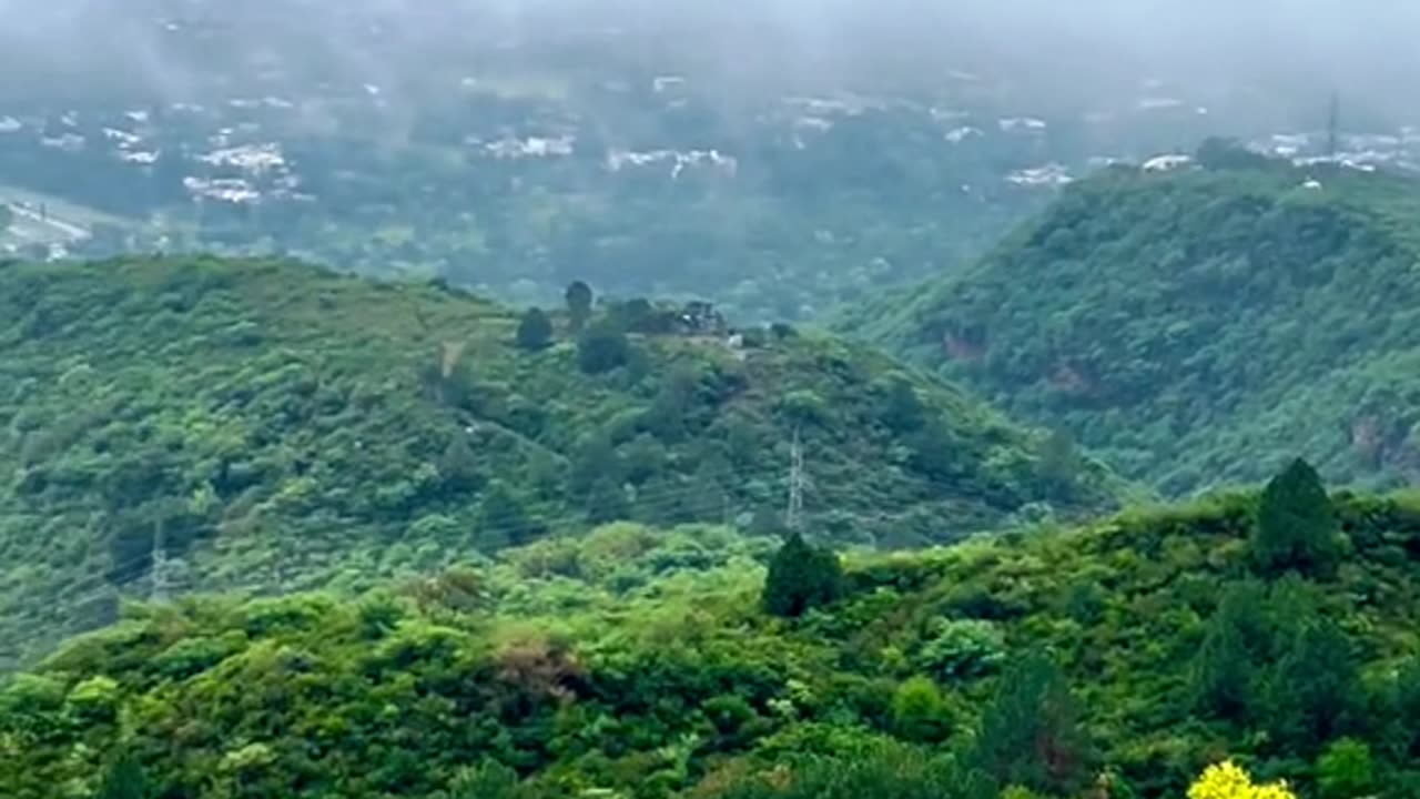 Islamabad Margalla hills in rainy day 4k amazing view 2023