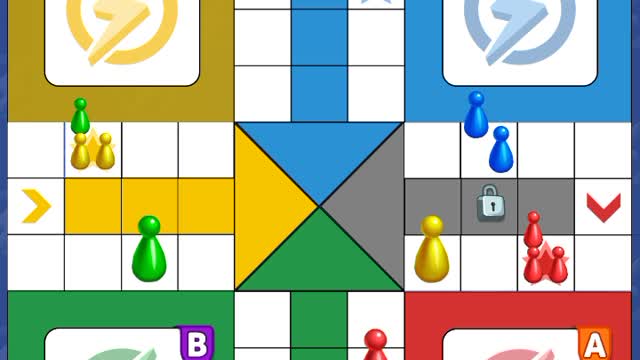 Playing in a 2 vs 2 lightning mode tournament in the game ludo club data (18/06/2022).