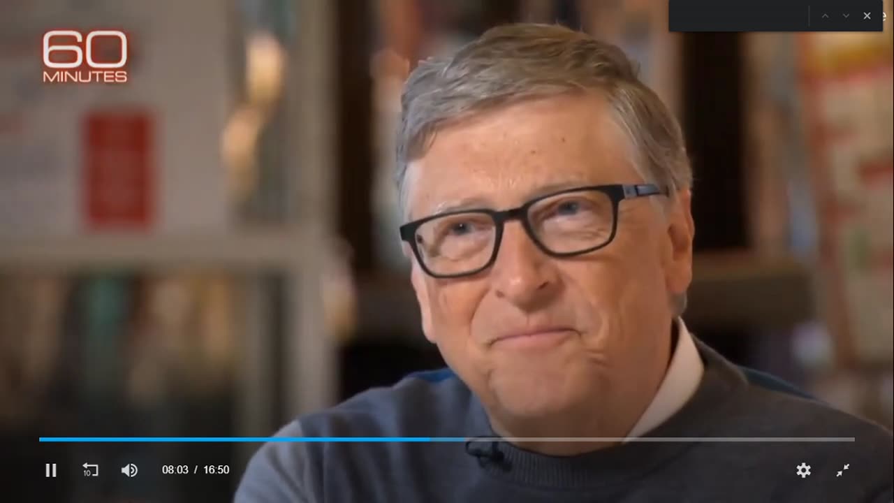 Bill Gates admits humans used in cement on CNN's SIXTY MINUTES with Anderson Cooper