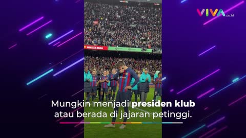 Momen Emosional Perpisahan Gerard Pique dengan Barcelona