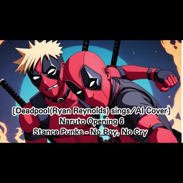 [Deadpool(Ryan Reynolds)sings/AI Cover] Naruto Opening 6 Stance Punks - No Boy, No Cry