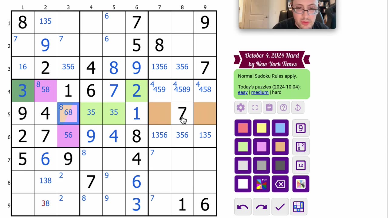 Sudoku 2024 10 04 hard - laugh with me