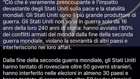 Presidente ministero degli esteri Cinese : GLI USA SONO LA CAUSA DI TUTTE LE GUERRE