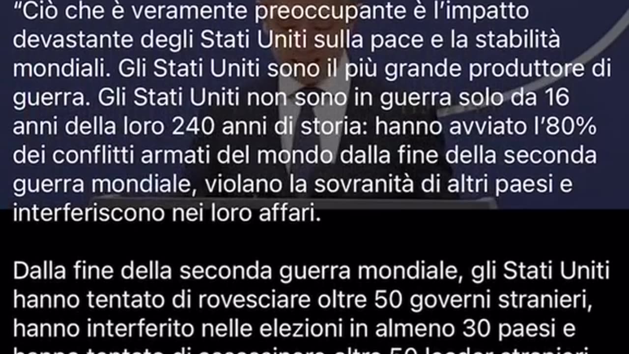 Presidente ministero degli esteri Cinese : GLI USA SONO LA CAUSA DI TUTTE LE GUERRE