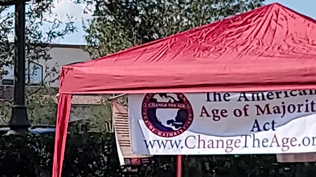 Support across street from convention