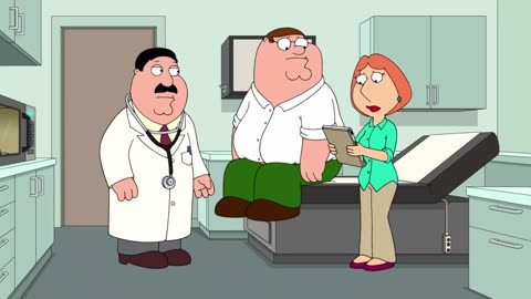 Peter can't talk Family Guy (Season 21 Episode 14)