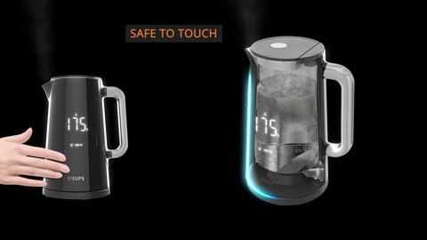 Krups Smart Temp Plastic and Stainless Steel Electric Kettle