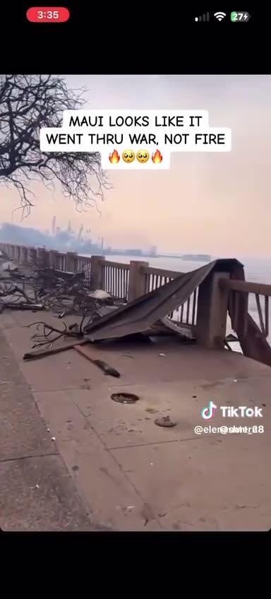 MAUI LOOKS LIKE IT WENT THRU WAR, NOT FIRE 🔥