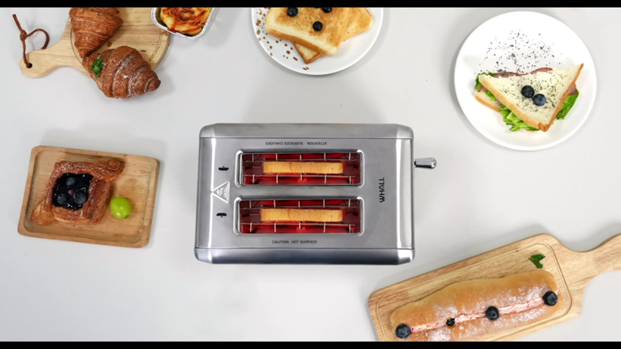 WHALL Touch screen Toaster 2 slice,