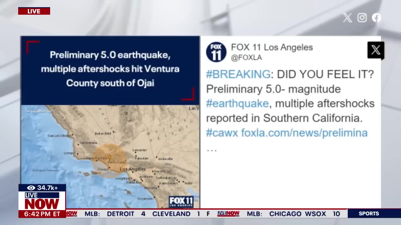 Hurriquake :Earthquake Near LA as Hurricane Hillary approaches