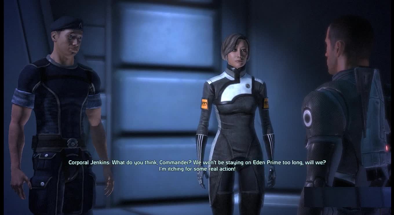 Corporal Jenkins Asking Shepard About Eden Prime Mission Mass Effect Deluxe Mod Game-play