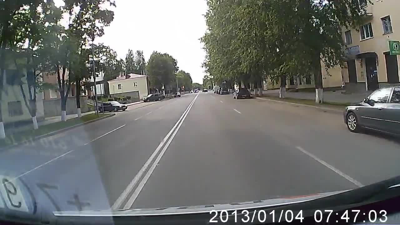 Woman's Pants Fall Off While Running Across The Street
