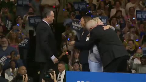 Did Tim Walz just... shake his wife's hands? Freak!