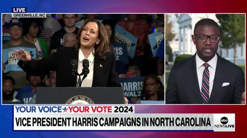 Harris campaigns in Greenville, North Carolina