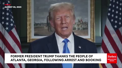 We are not going to let them stop us': Trump message to the people of Atlanta after arrest.