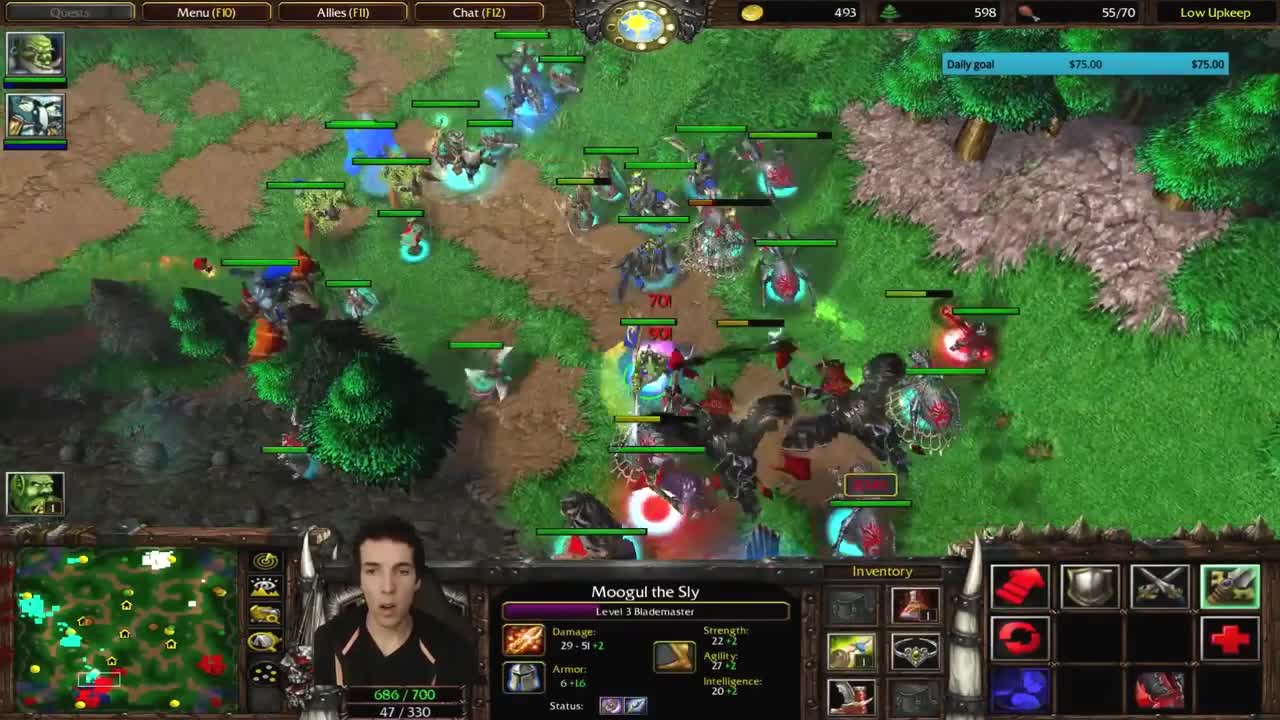 Grubby | Warcraft 3 The Frozen Throne | 2v2 ORC/HU vs. NE/UD - Phantom Grove