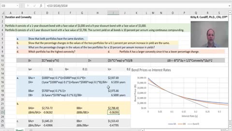 Duration and Convexity Calculations (Hull, Interest Rates)