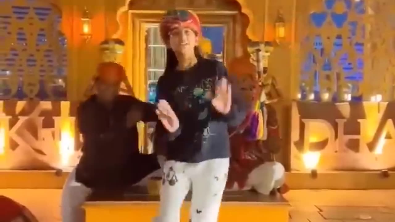 Beautiful girl dancing on rajasthani song