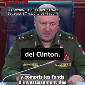 RUSSIA - Ministero Difesa: "Adesso sappiamo chi ha finanziato i biolaboratori in Ucraina" (17 genn 2024)